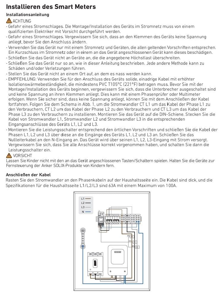 Anker SOLIX Solarbank 2 Smart Meter Installation