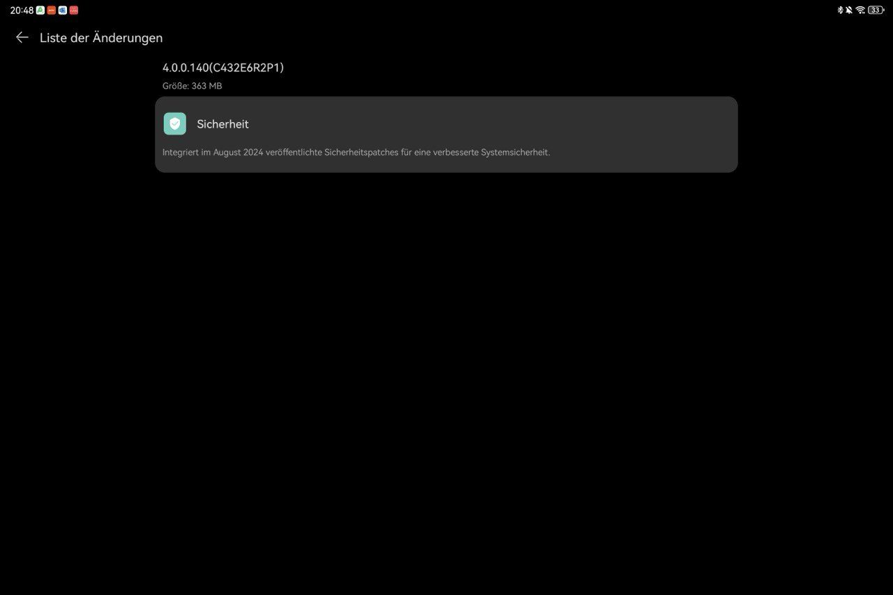 MatePad Pro 13.2 - Sicherheitspatch August 2024 2