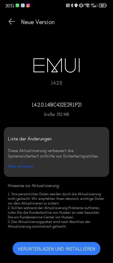 HUAWEI Mate X3 Firmwareupdate 14.2.0.149 Changelog 1