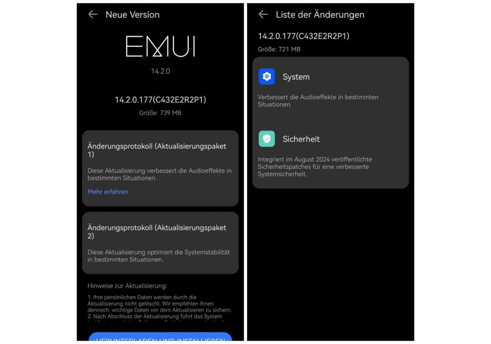 Huawei Pura 70 Ultra Sicherheitspatch August 2024