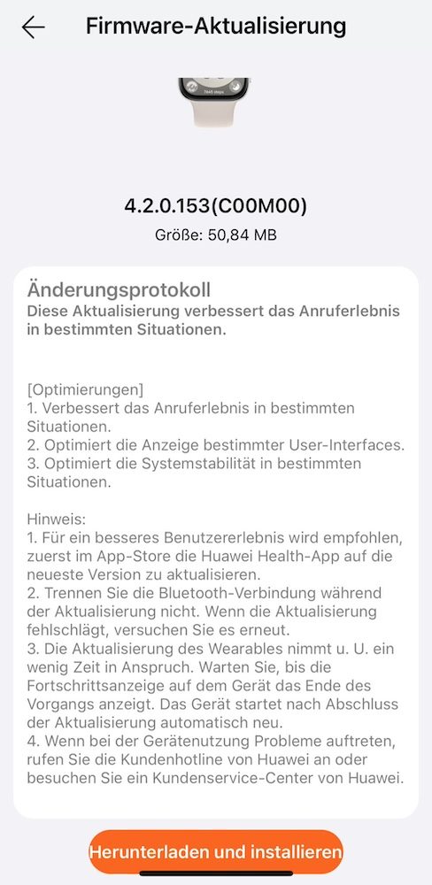 HUAWEI Watch Fit 3 - Neues Firmware Update 4.2.0.153 4