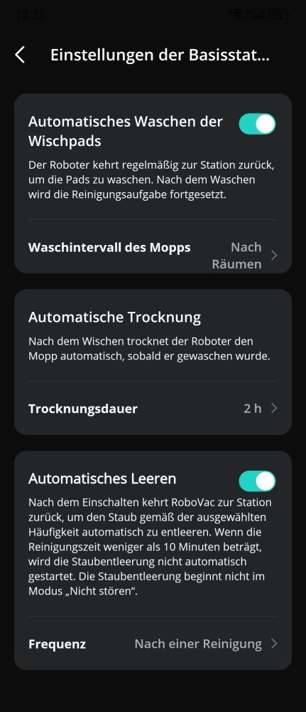 eufy Omni S1 Pro Test App Einstellungen